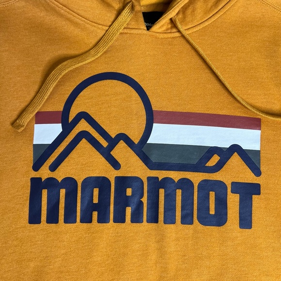 Marmot Men's Mustard Hoodie Sweater - Size Small - Picture 3 of 6